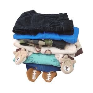 Baby Bundle of 6 Pieces 3 Month Old Boy Shorts, PJs and Hoodie Romper